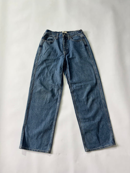 Women's Jeans Classic Mid Wash Wide-Leg
