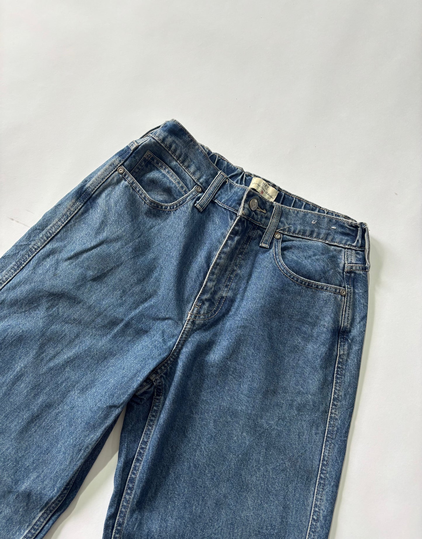Women's Jeans Classic Mid Wash Wide-Leg