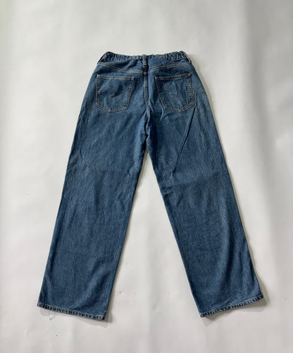 Women's Jeans Classic Mid Wash Wide-Leg