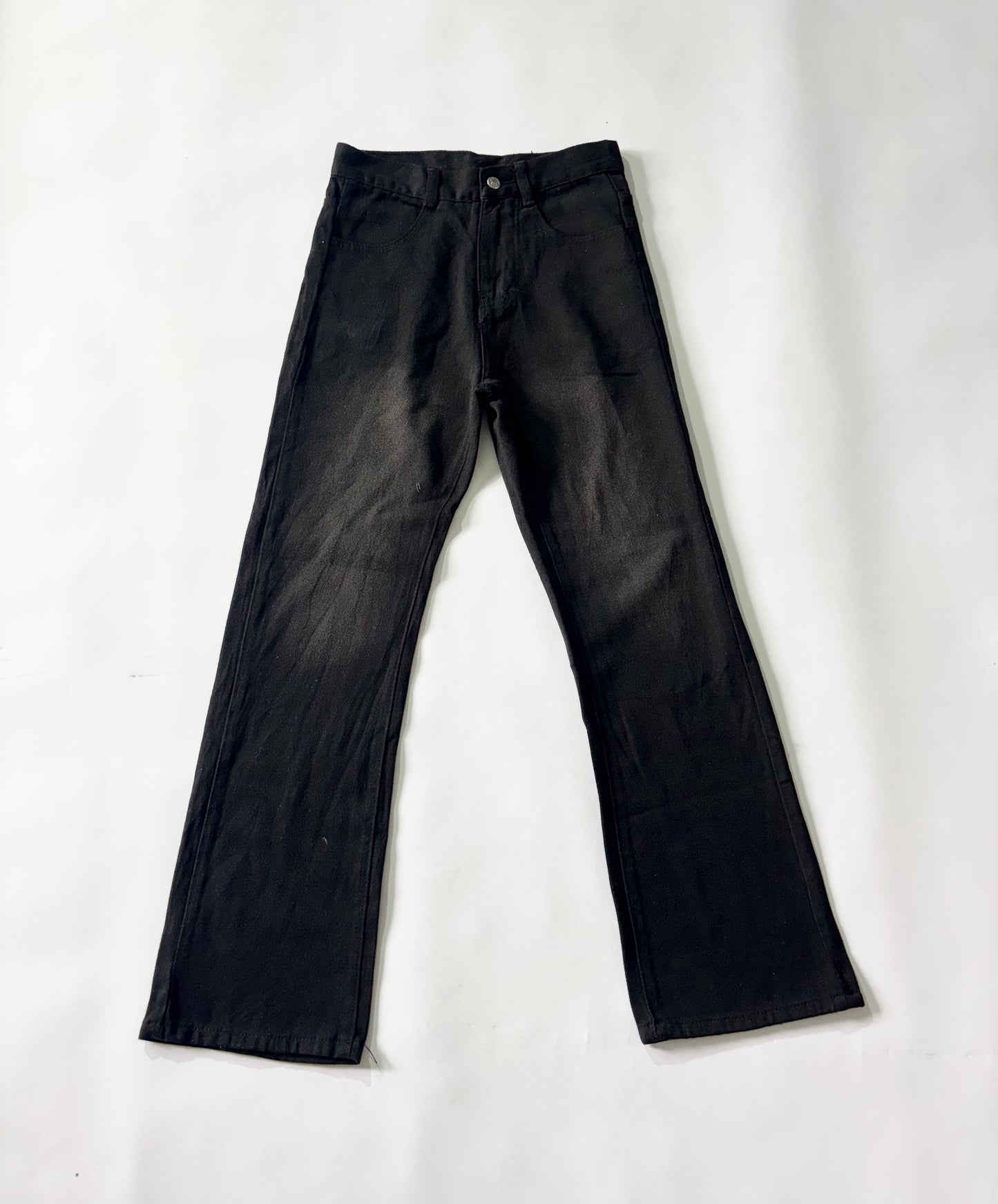 Women's Jeans Black Straight-Leg