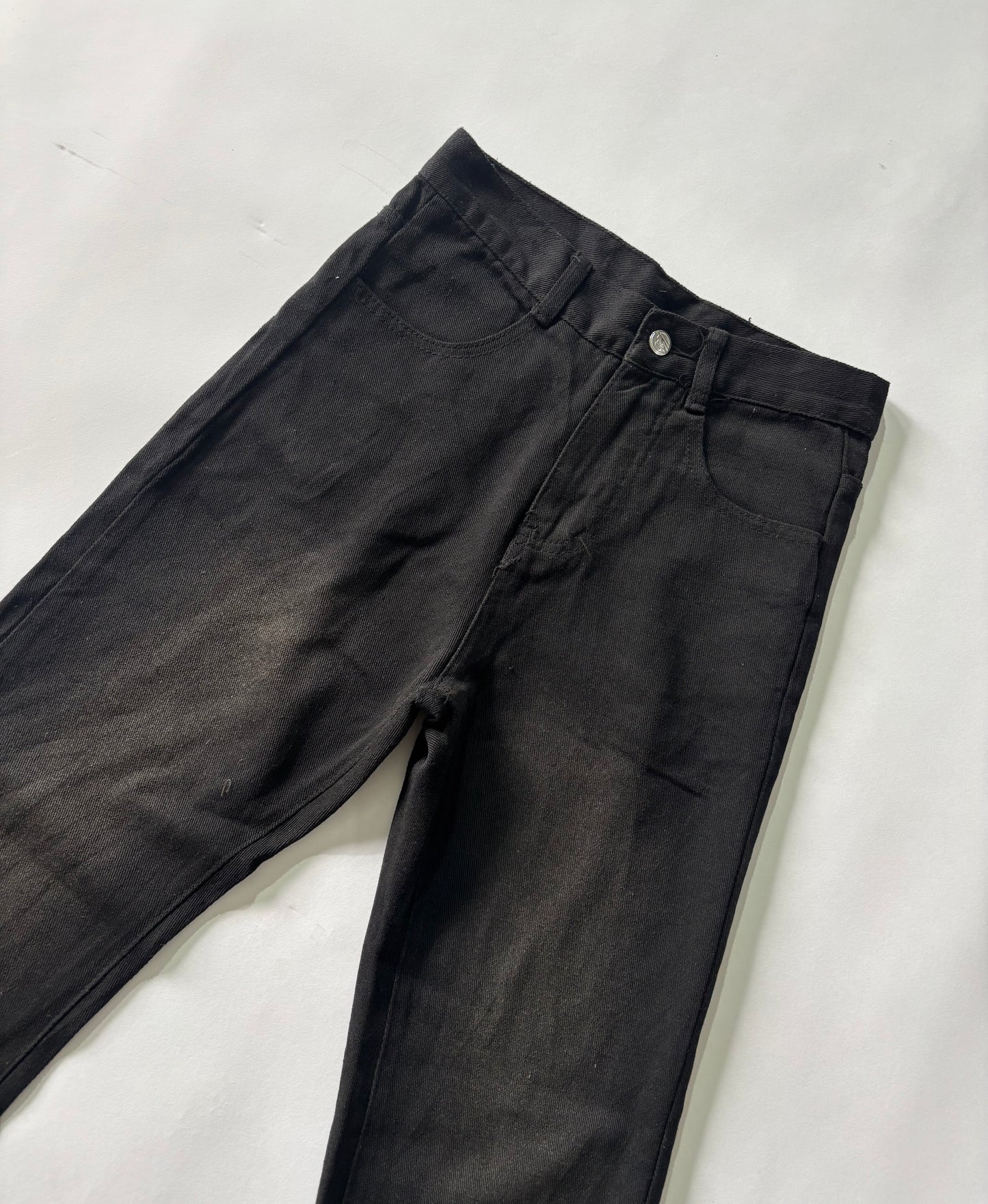 Women's Jeans Black Straight-Leg