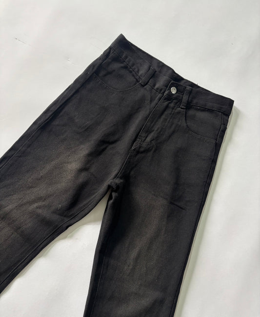 Women's Jeans Black Straight-Leg