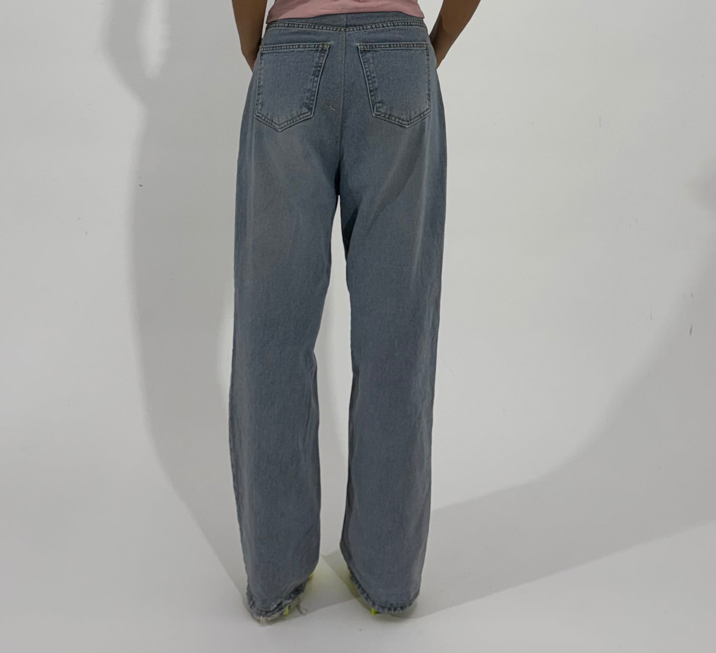 Women's Jeans Light Wash Baggy Wide-Leg