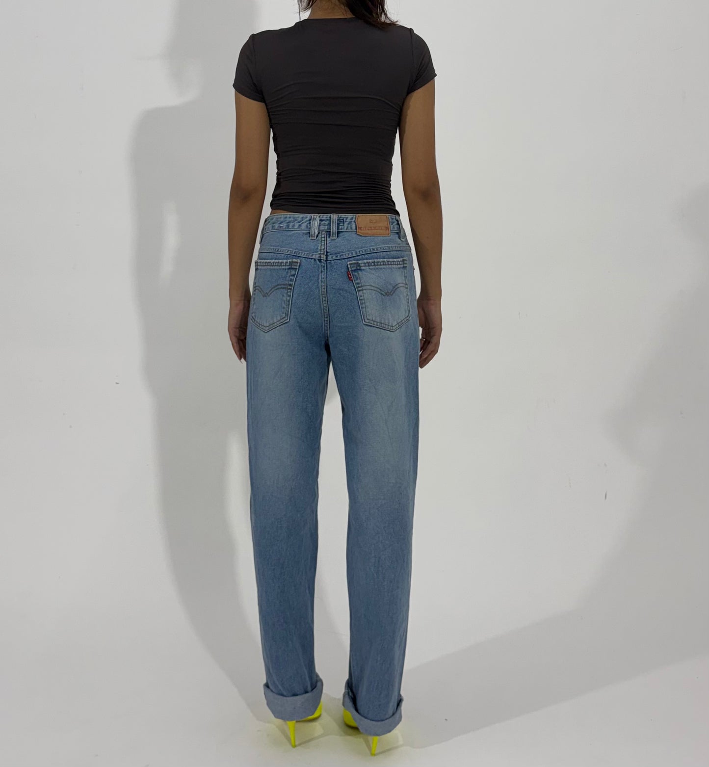 Women's Jeans Hand-Painted Straight-Leg