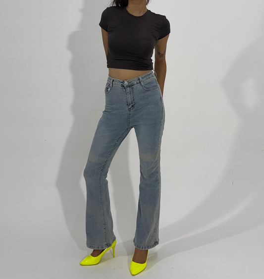 Women's Jeans Light Wash Straight-Leg Jeans