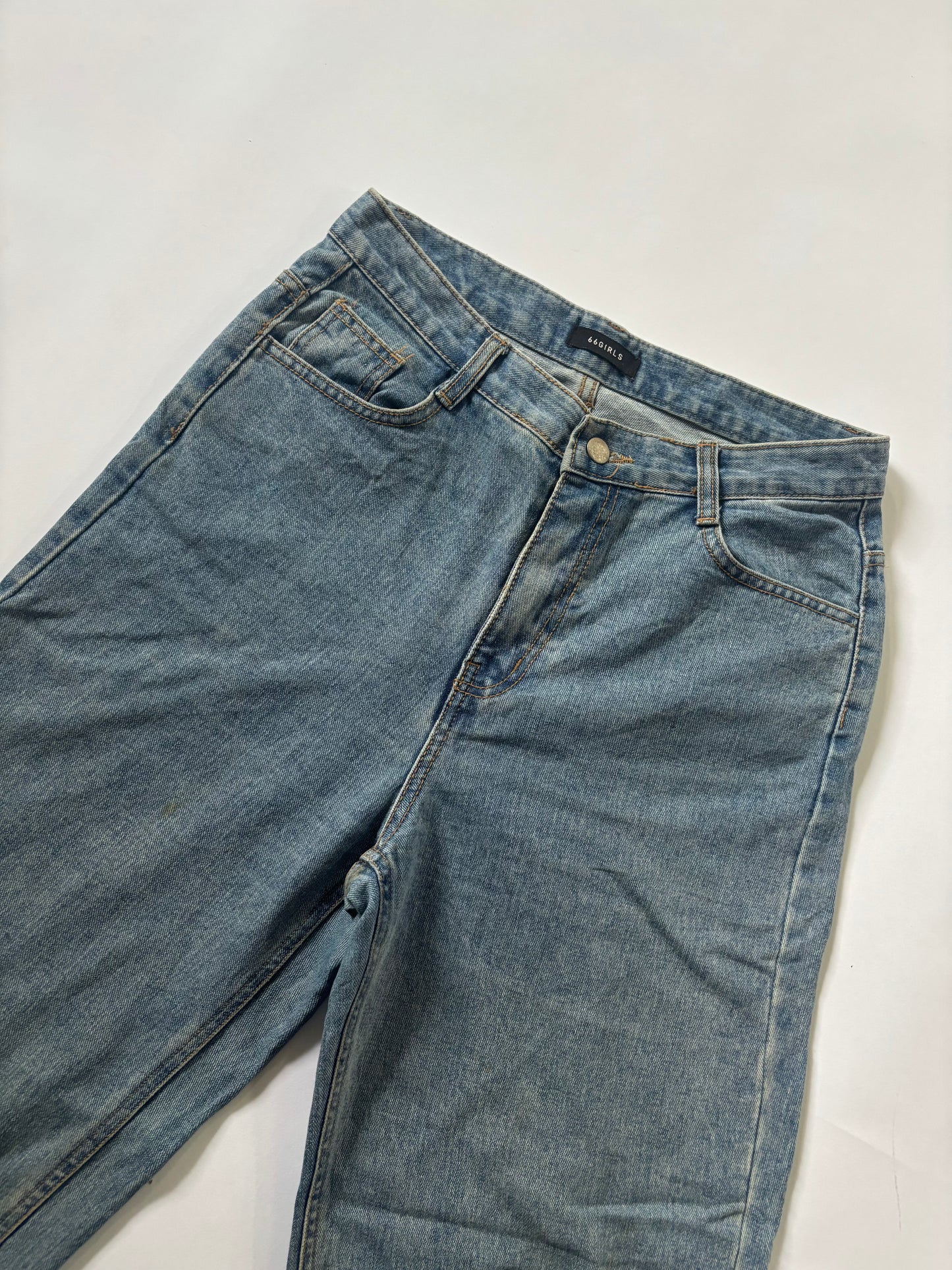 Women's Jeans Light Wash Wide-Leg