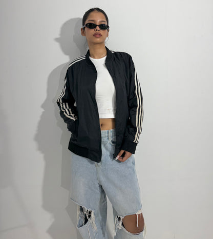 Black Stripe Track Unisex Jacket