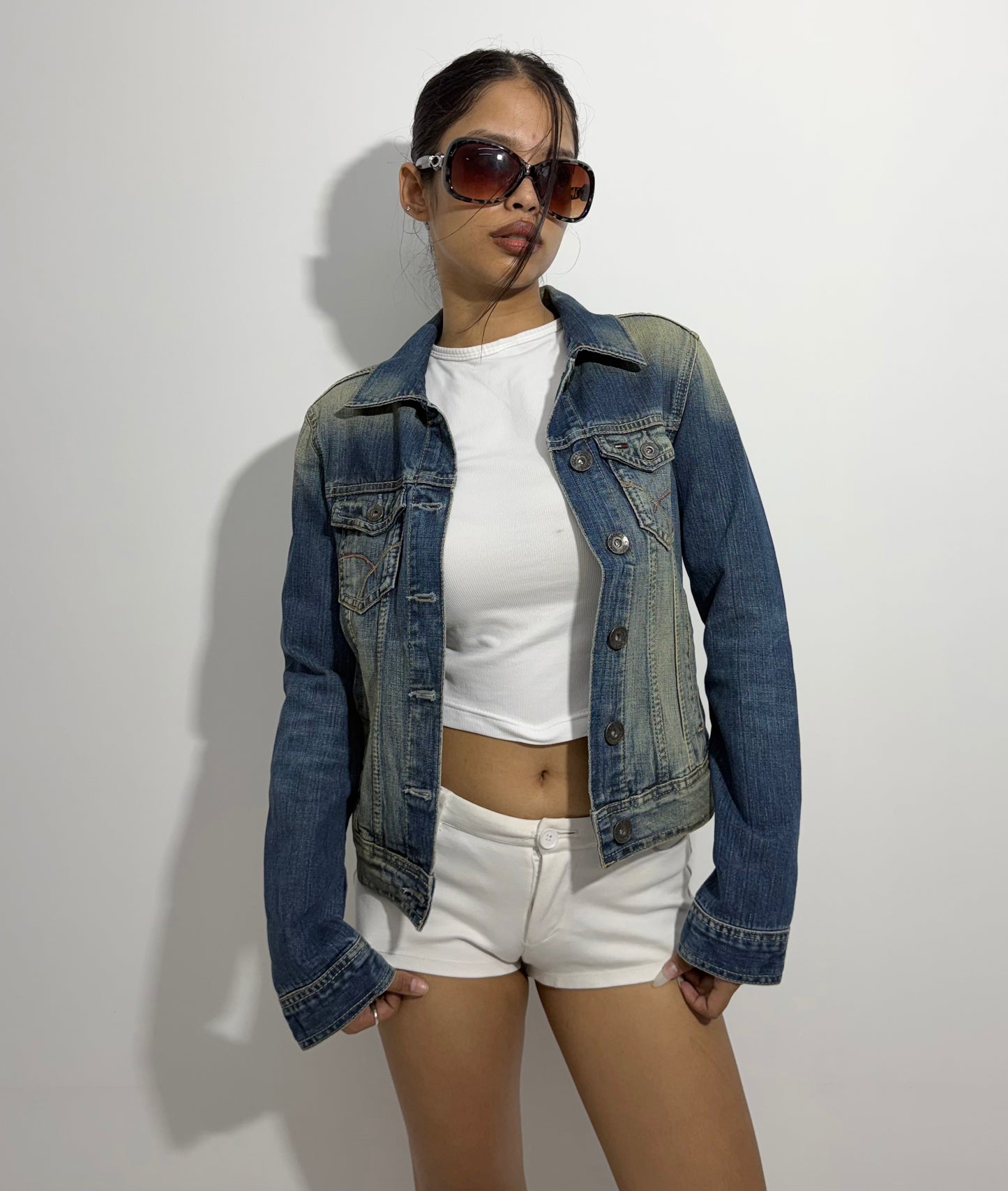 Women's Jacket Slim Fit Vintage Wash Denim