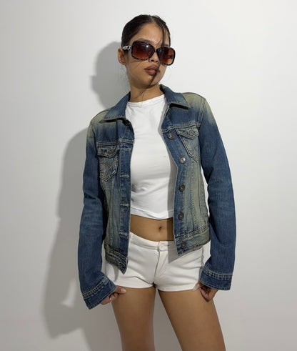 Women's Jacket Slim Fit Vintage Wash Denim