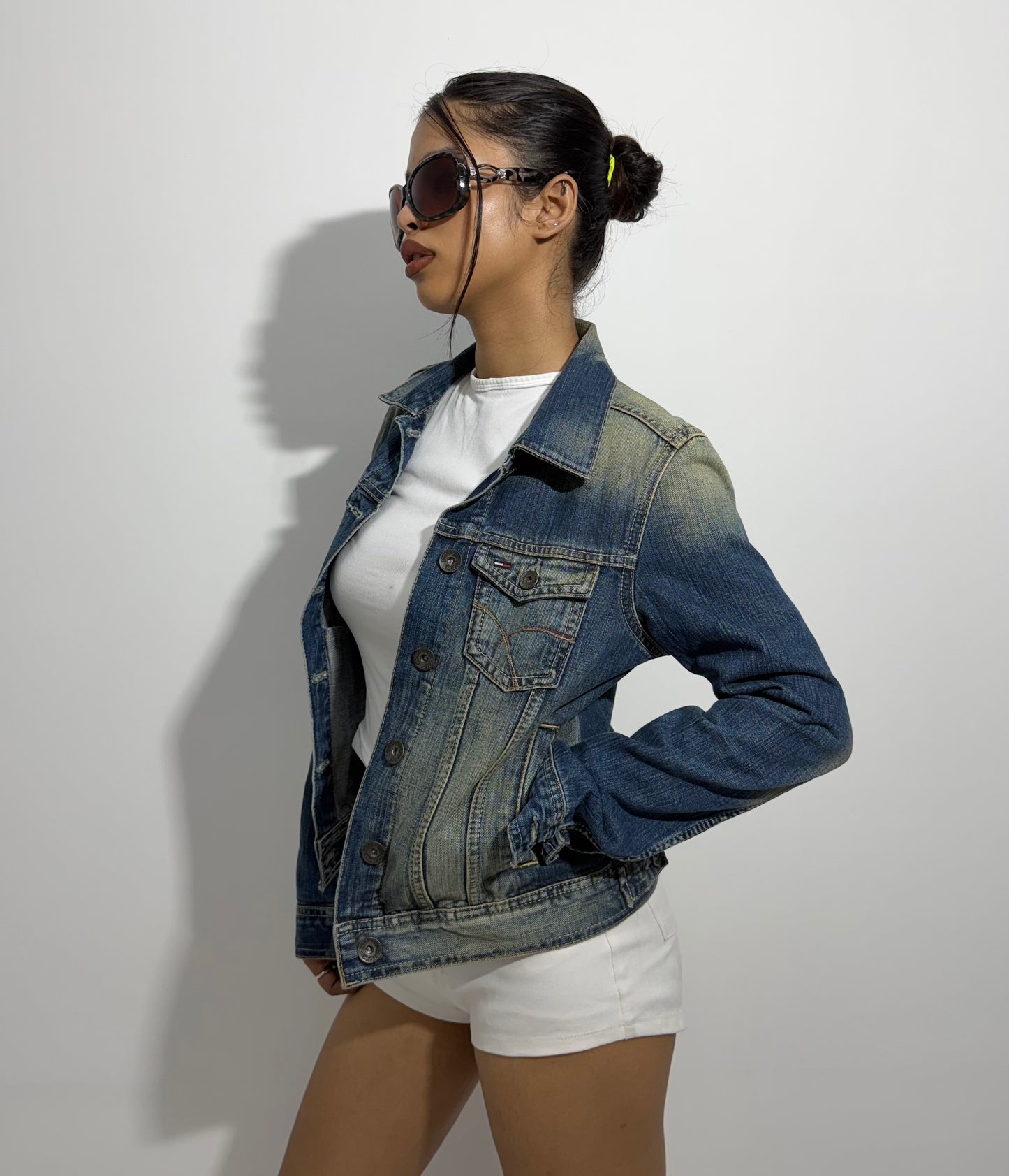 Women's Jacket Slim Fit Vintage Wash Denim