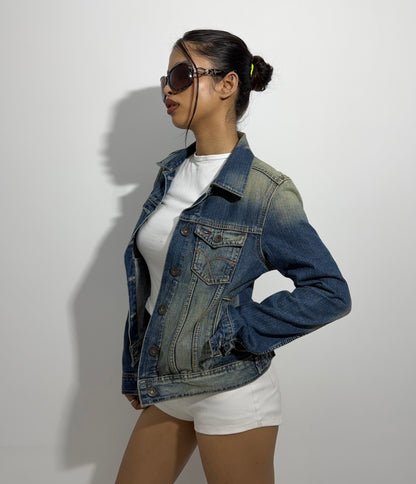 Women's Jacket Slim Fit Vintage Wash Denim