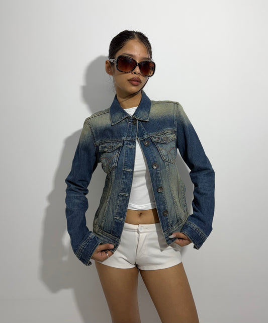 Women's Jacket Slim Fit Vintage Wash Denim