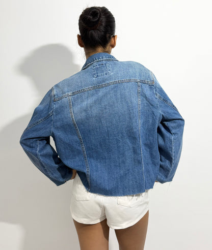Women's Jacket lace classic blue denim