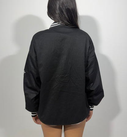 Women's Jacket Black Graphic Varsity