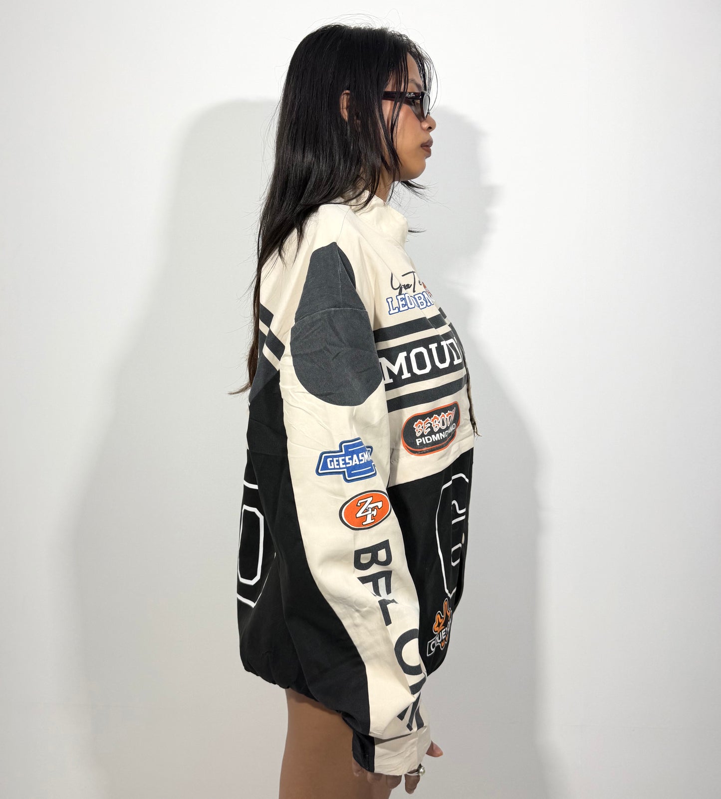 Women's Jacket Racing Graphic Snap-Button