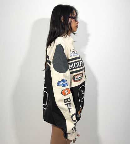 Women's Jacket Racing Graphic Snap-Button