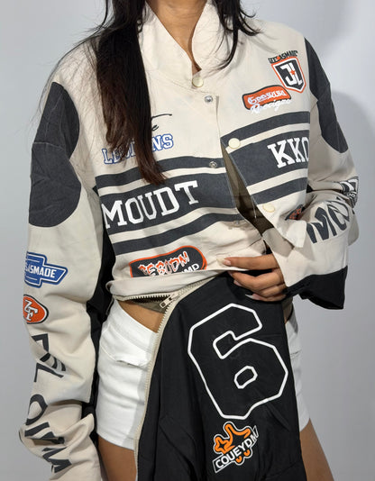 Women's Jacket Racing Graphic Snap-Button