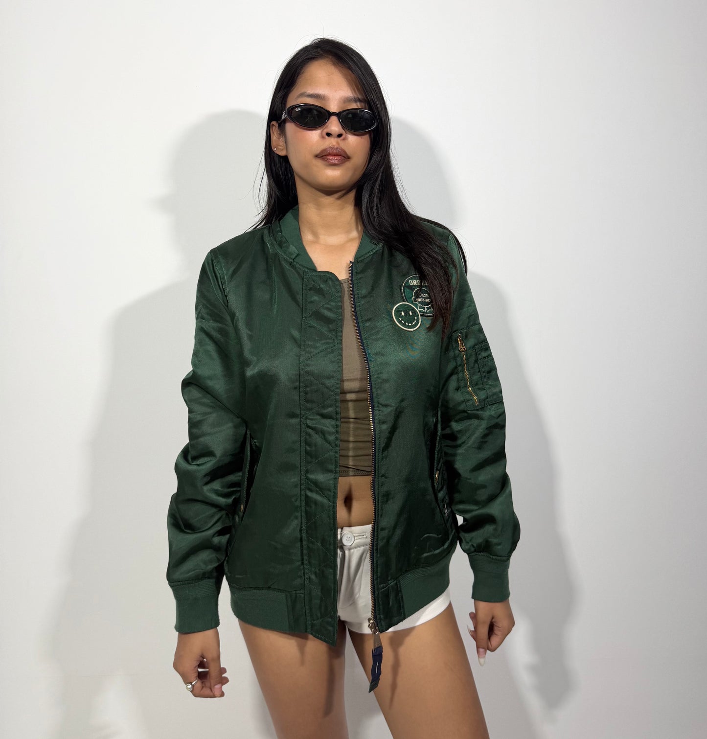 Women's Jacket Forest Green Bomber