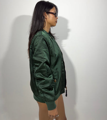 Women's Jacket Forest Green Bomber