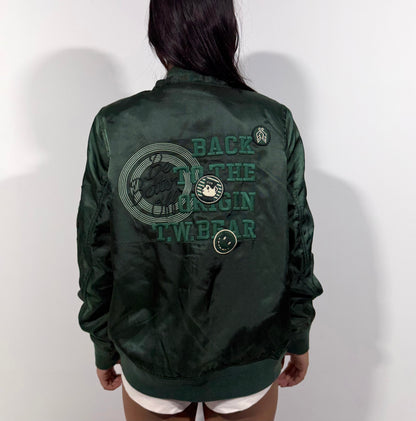 Women's Jacket Forest Green Bomber