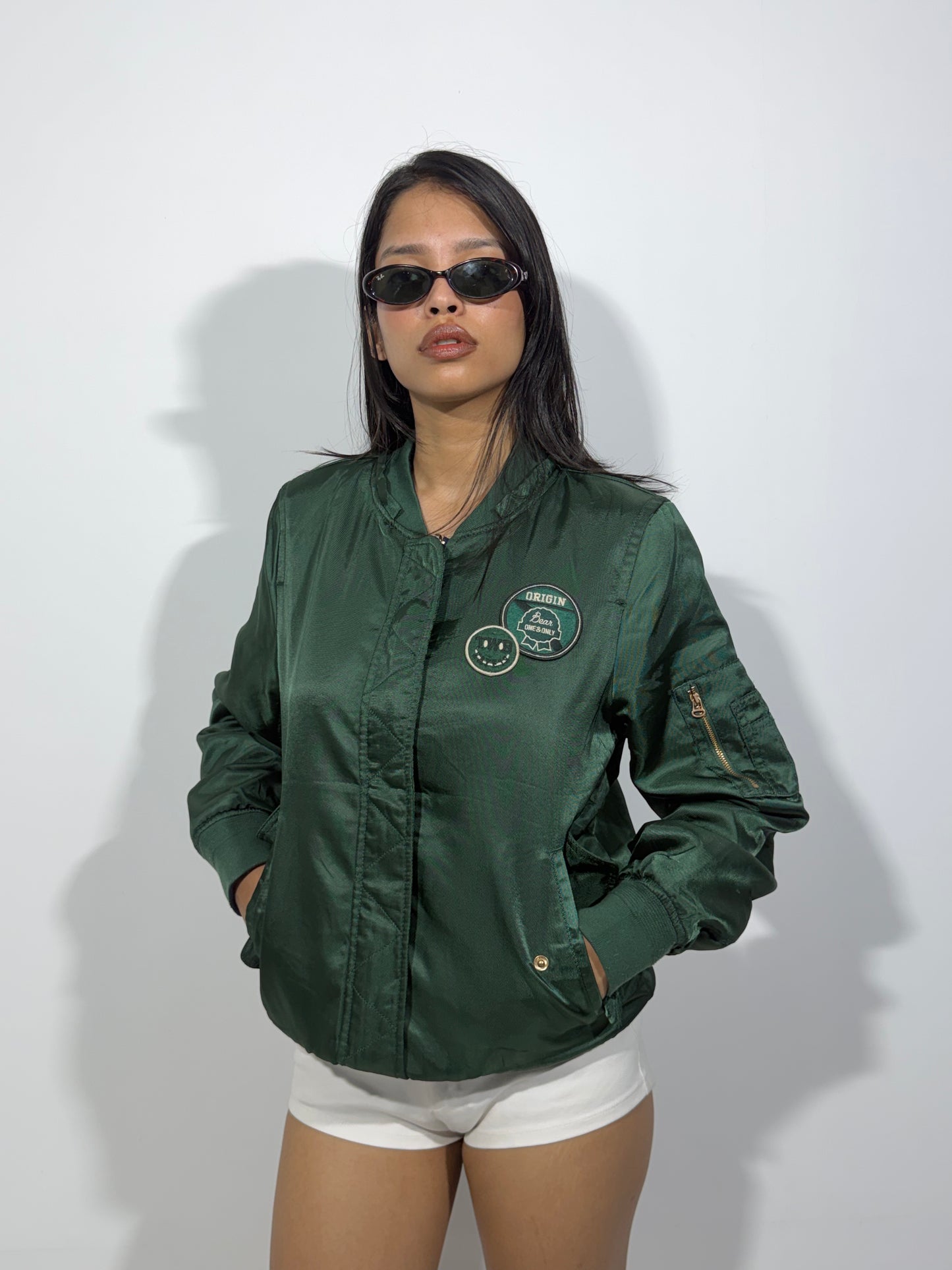 Women's Jacket Forest Green Bomber
