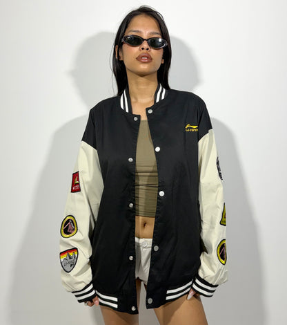 Women's Jacket Black &amp; White Varsity
