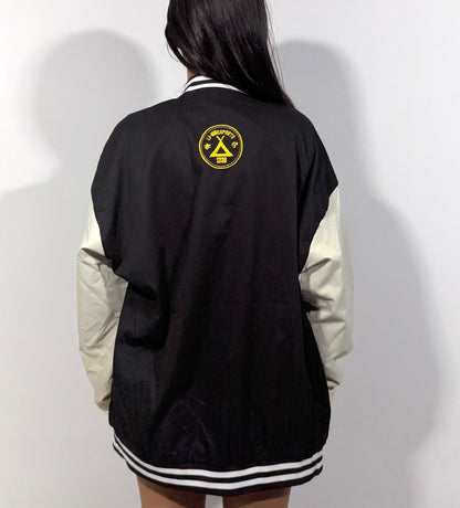Women's Jacket Black &amp; White Varsity