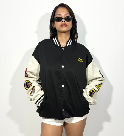 Women's Jacket Black &amp; White Varsity