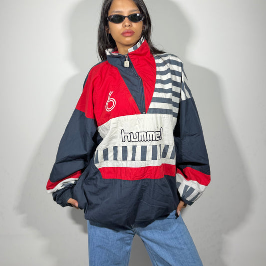 Women's Jacket - Vintage Colorblock Stripe Sweatshirt