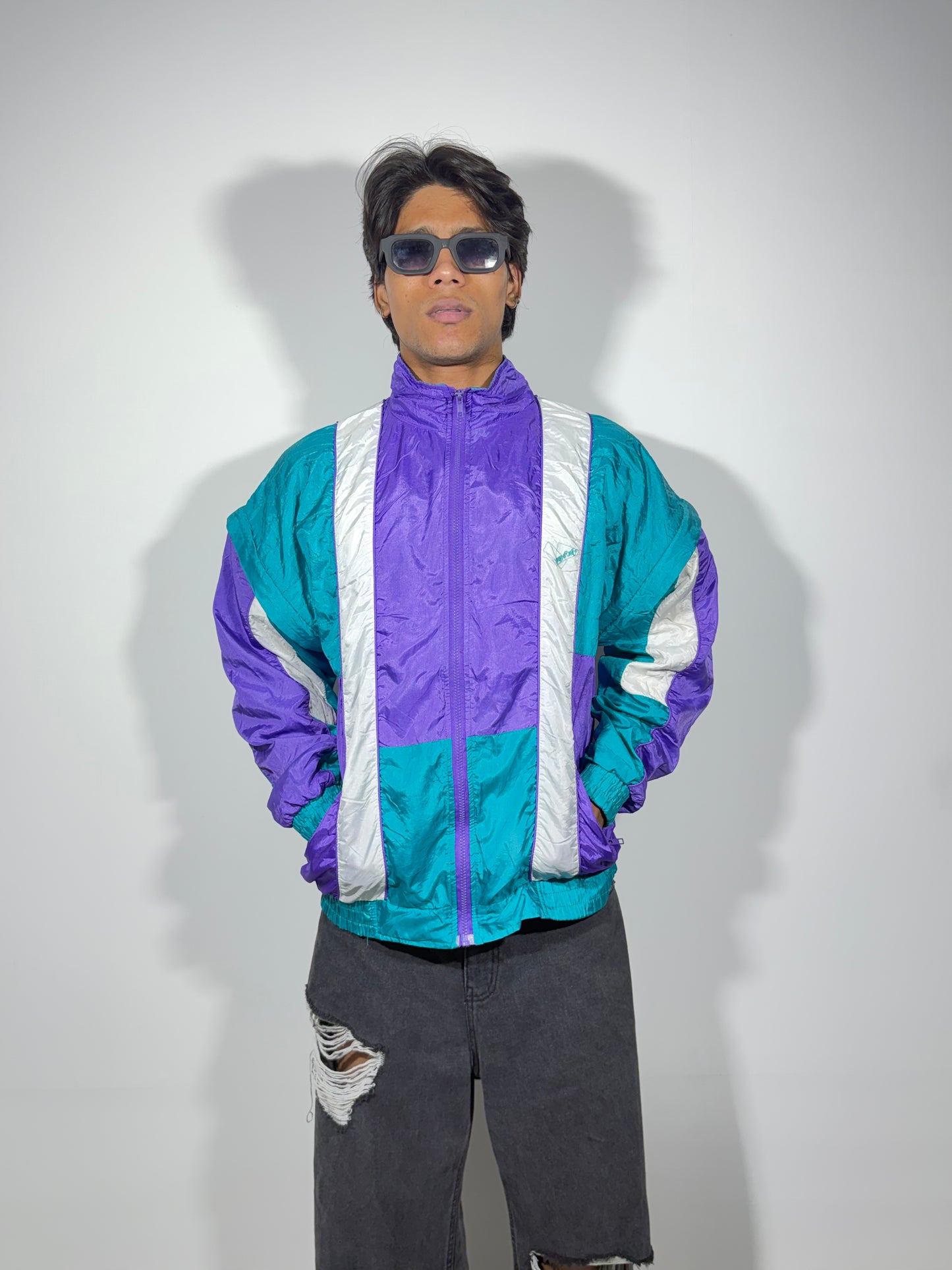 90s Retro Colorblock Track Men's Jacket