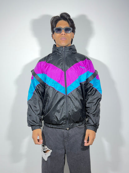 Men's Jacket Colour Block Wind Breaker Vintage