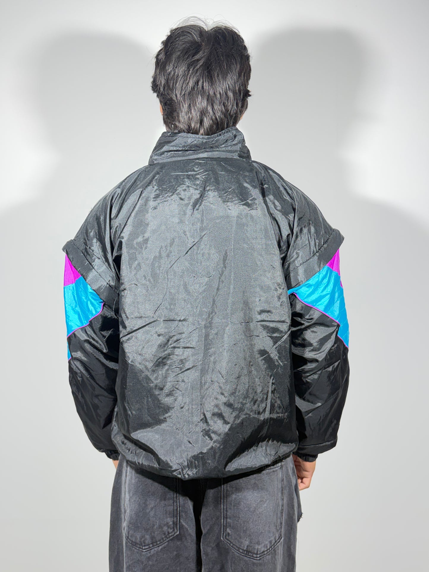 Men's Jacket Colour Block Wind Breaker Vintage