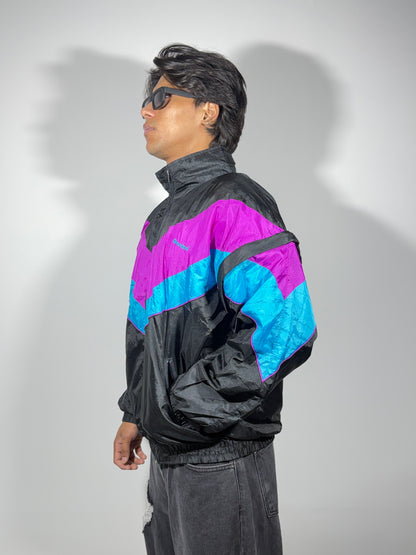 Men's Jacket Colour Block Wind Breaker Vintage