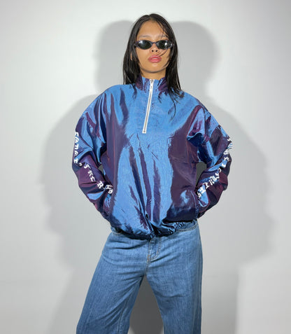 Women's Jacket Blue Windbreaker