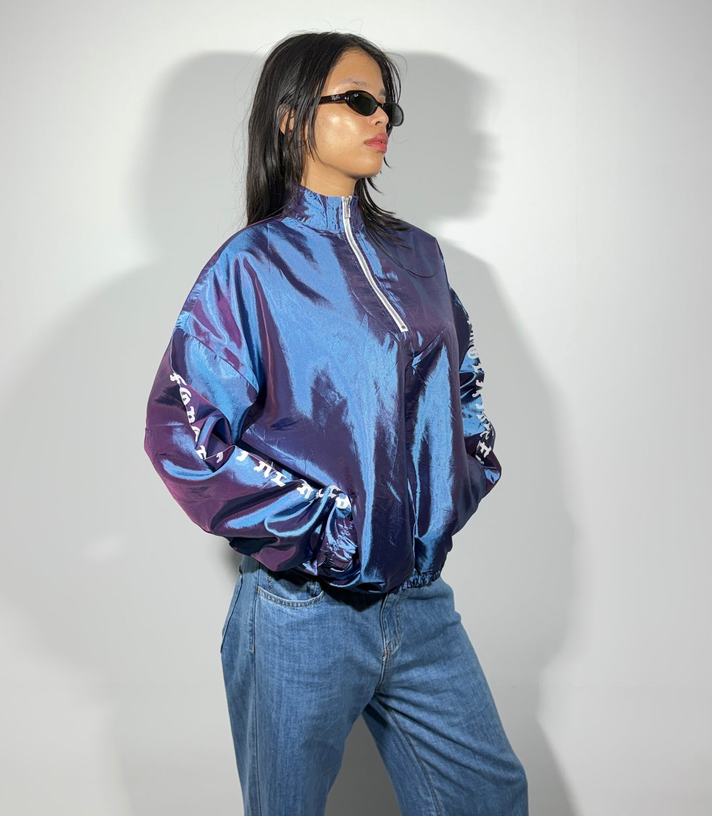 Women's Jacket Blue Windbreaker