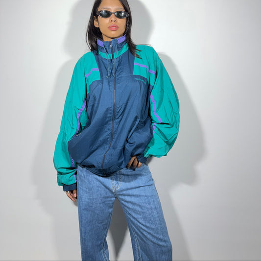 Women's Jacket Vintage Teal Windbreaker