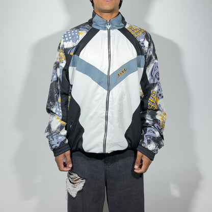 Abstract Print Windbreaker Men's Jacket