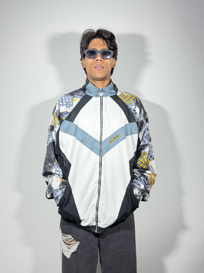 Abstract Print Windbreaker Men's Jacket