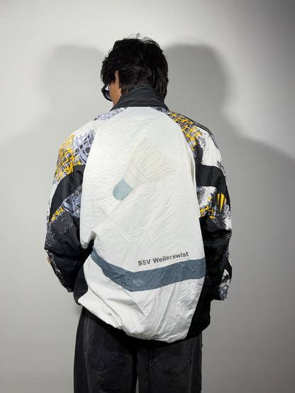Abstract Print Windbreaker Men's Jacket