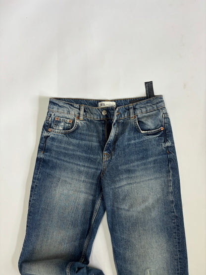 Men's Vintage Ombre Fade Wide-Leg Denim