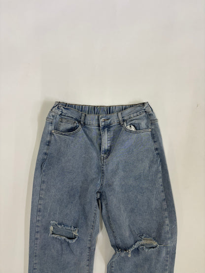 Men's Vintage Light Wash Wide-Leg Denim