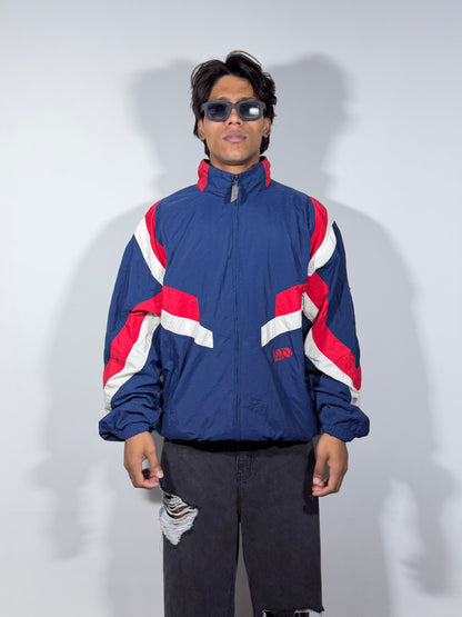 Men's Jacket Vintage Color Block Navy Blue
