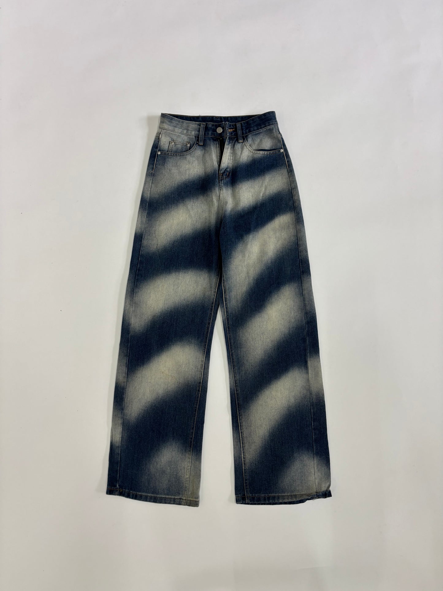 Midnight Wave Wash Wide-Leg Denim