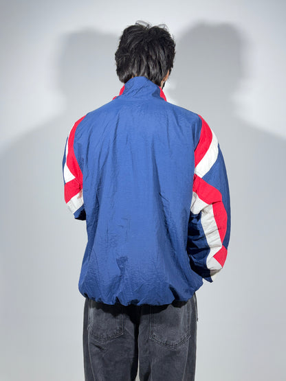 Men's Jacket Vintage Color Block Navy Blue
