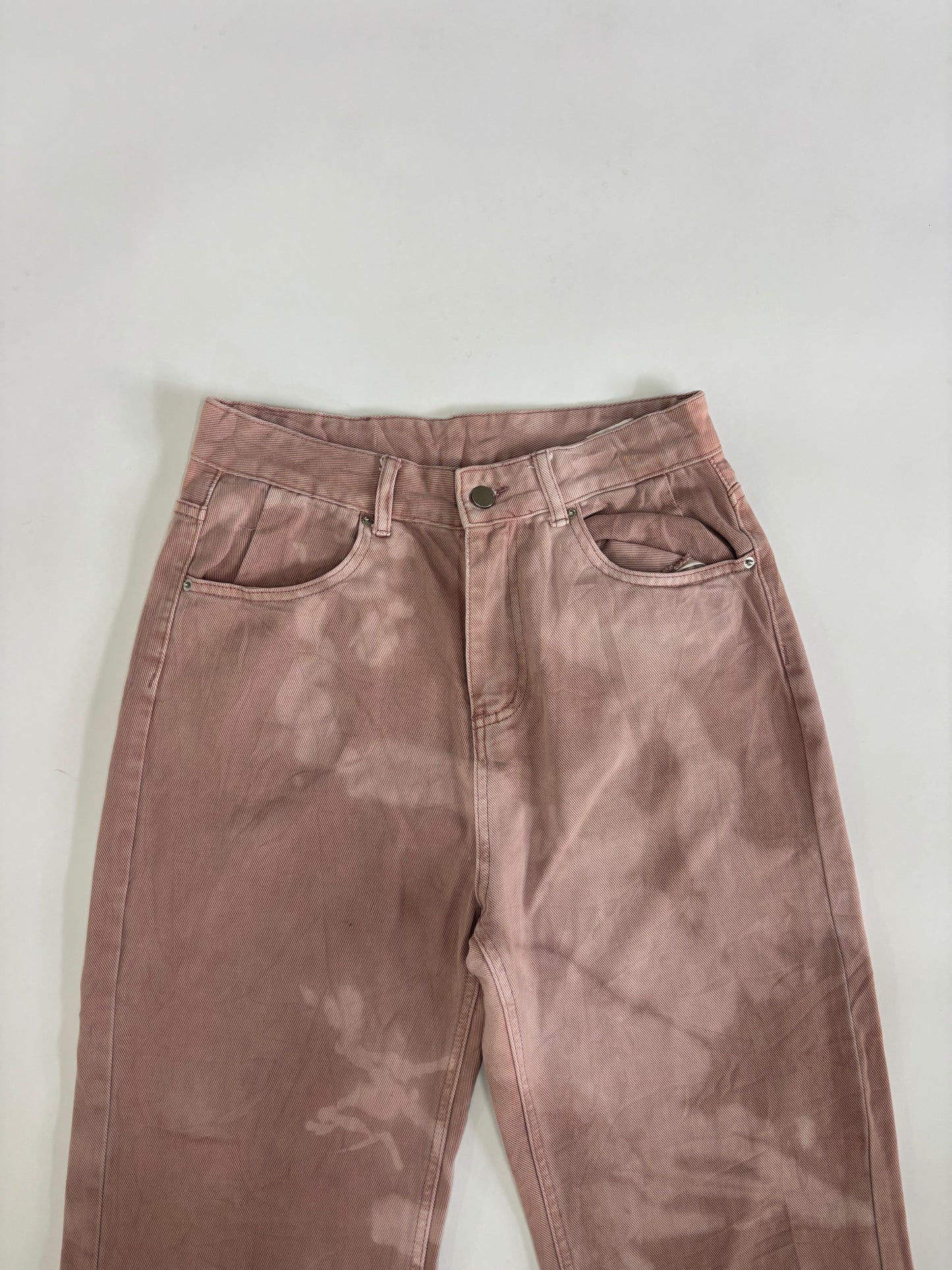 Men's Dusty Rose Washed Wide-Leg Denim