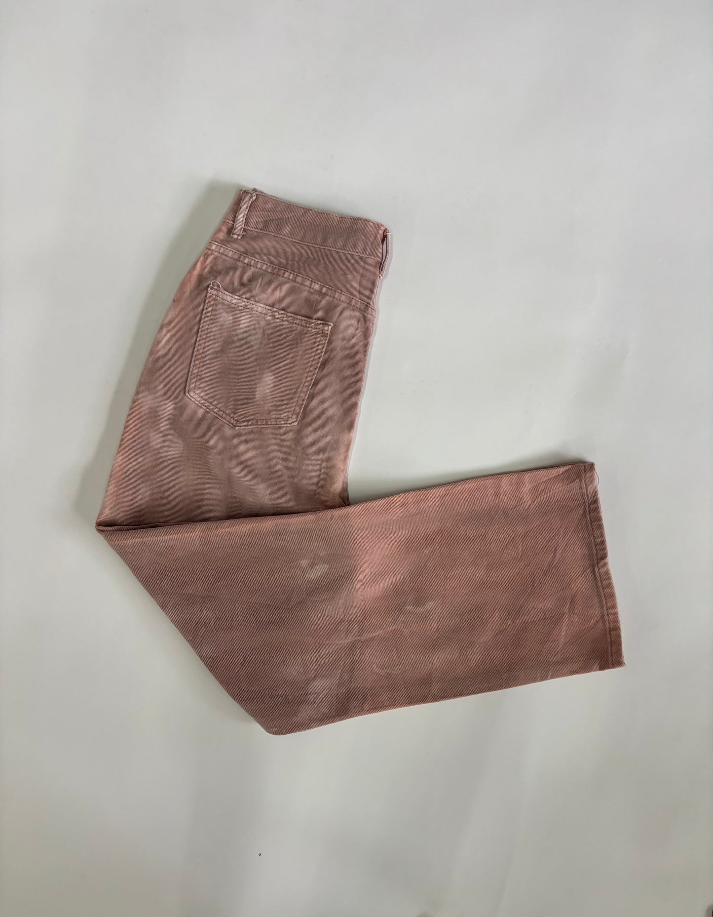 Men's Dusty Rose Washed Wide-Leg Denim