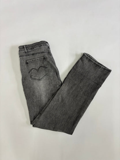 Men's Charcoal Wash Straight-Leg Denim