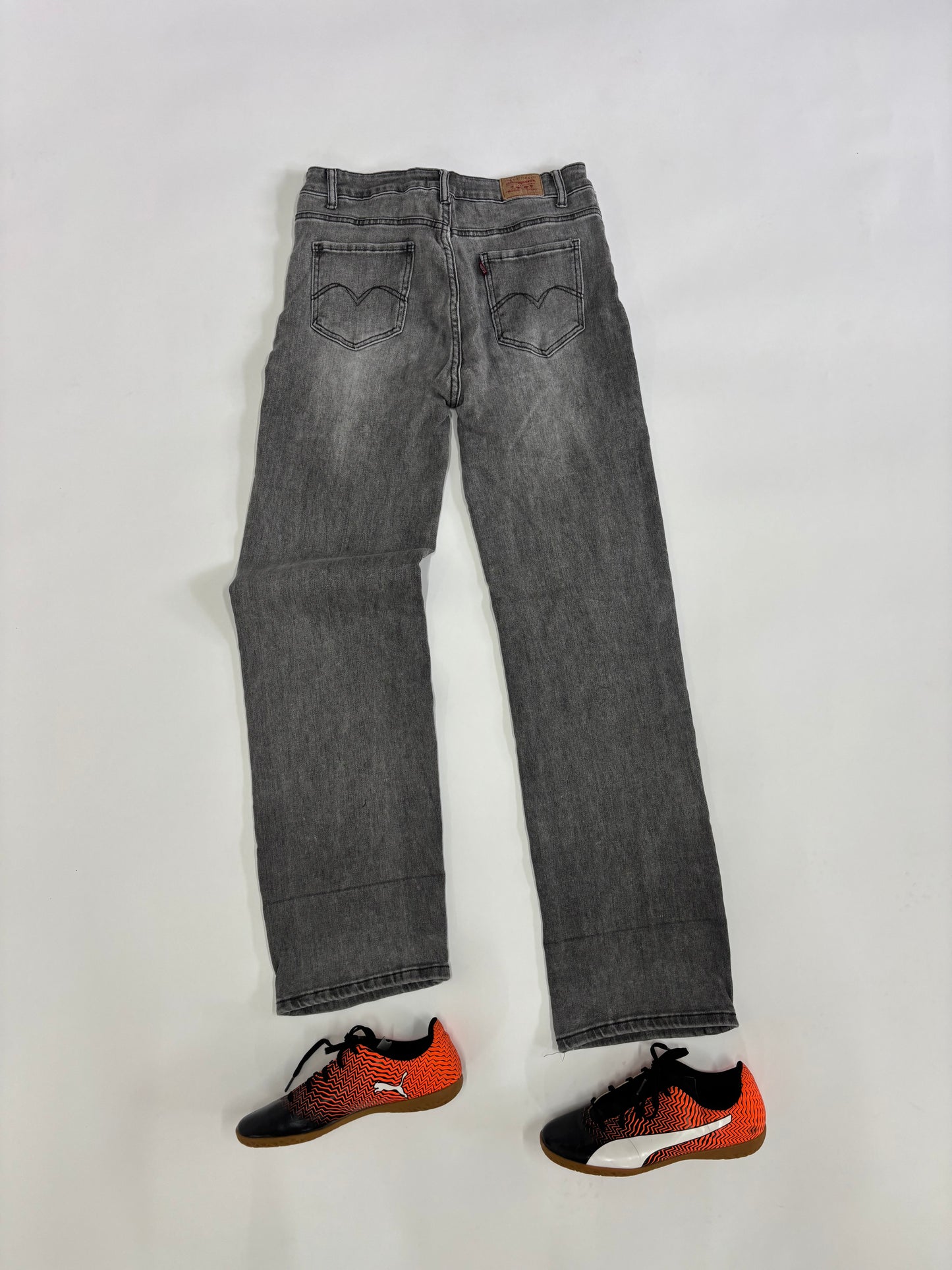 Men's Charcoal Wash Straight-Leg Denim