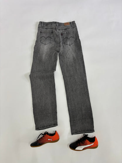 Men's Charcoal Wash Straight-Leg Denim