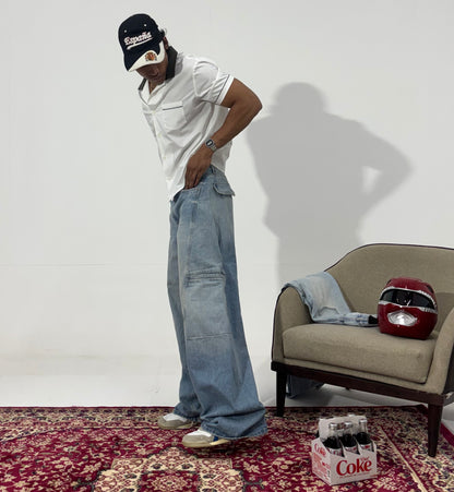 Men's Utility Panel Wide-Leg Denim